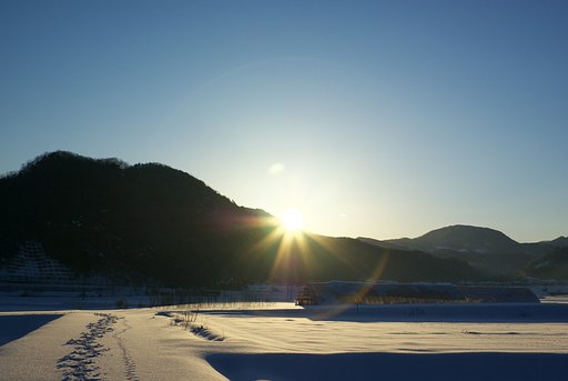 快晴の日の出！