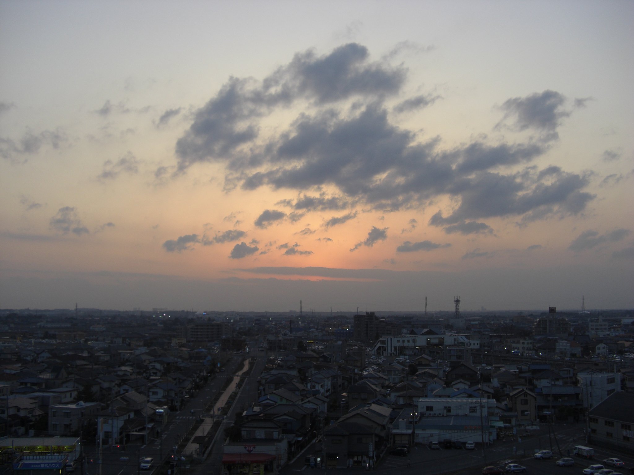 2009年90日目の夕焼け