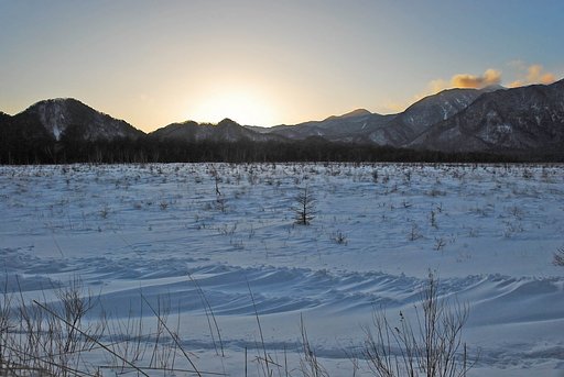 戦場ヶ原の日没