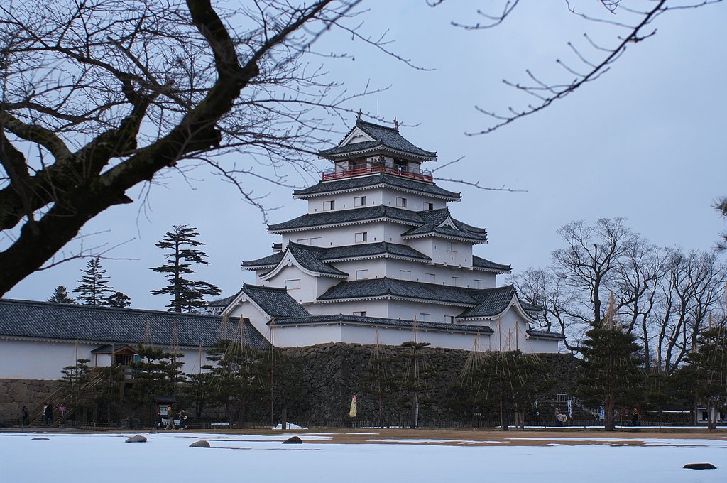 雪の鶴ヶ城・・・