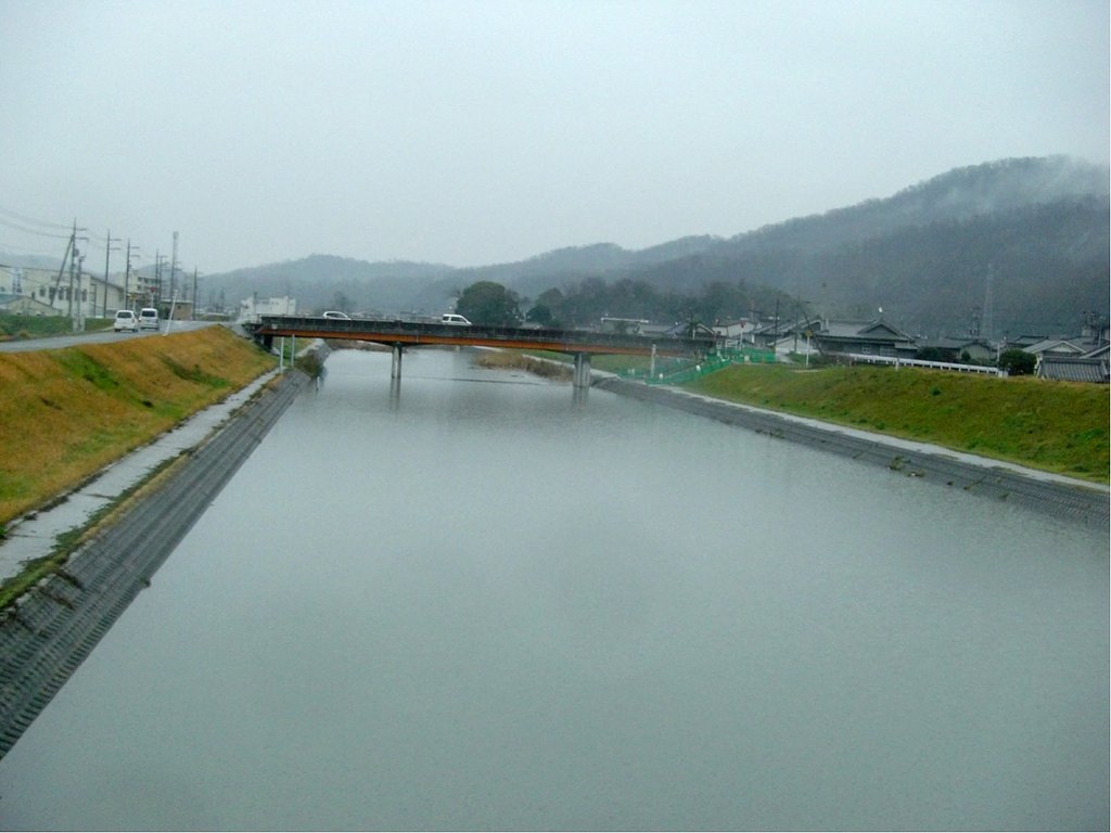 雨で