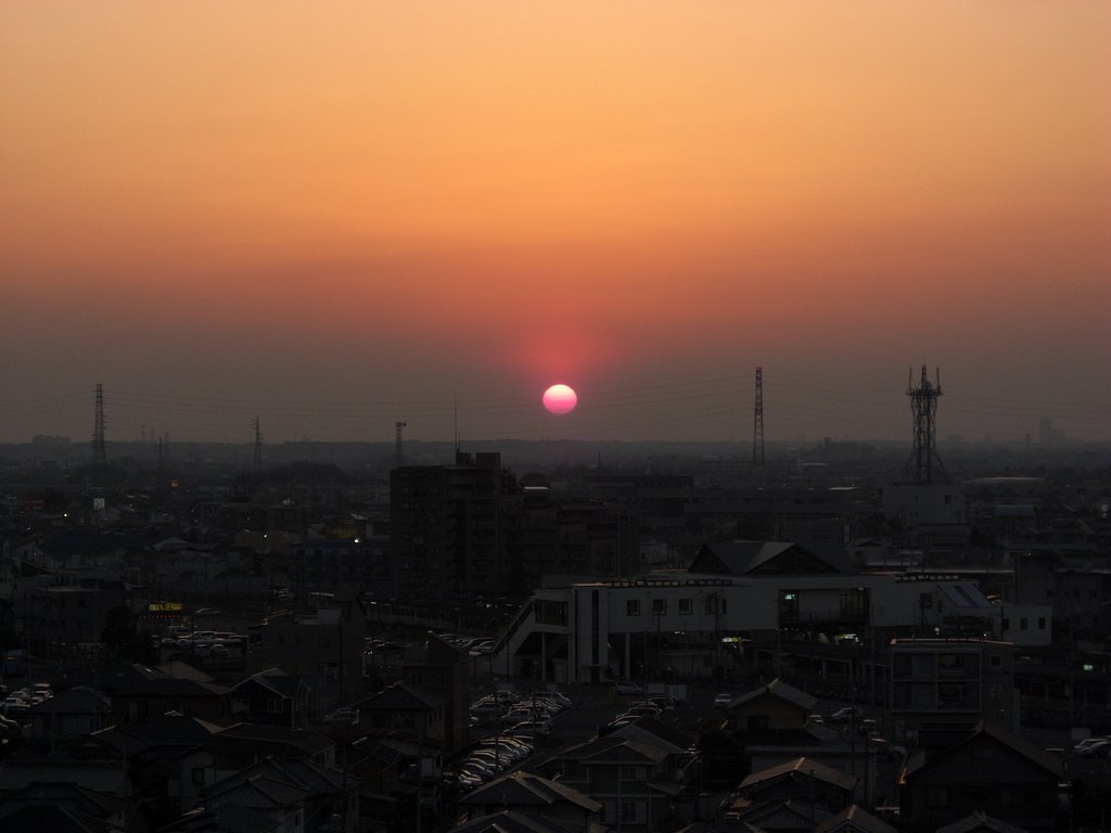 2009年100日目の夕焼け