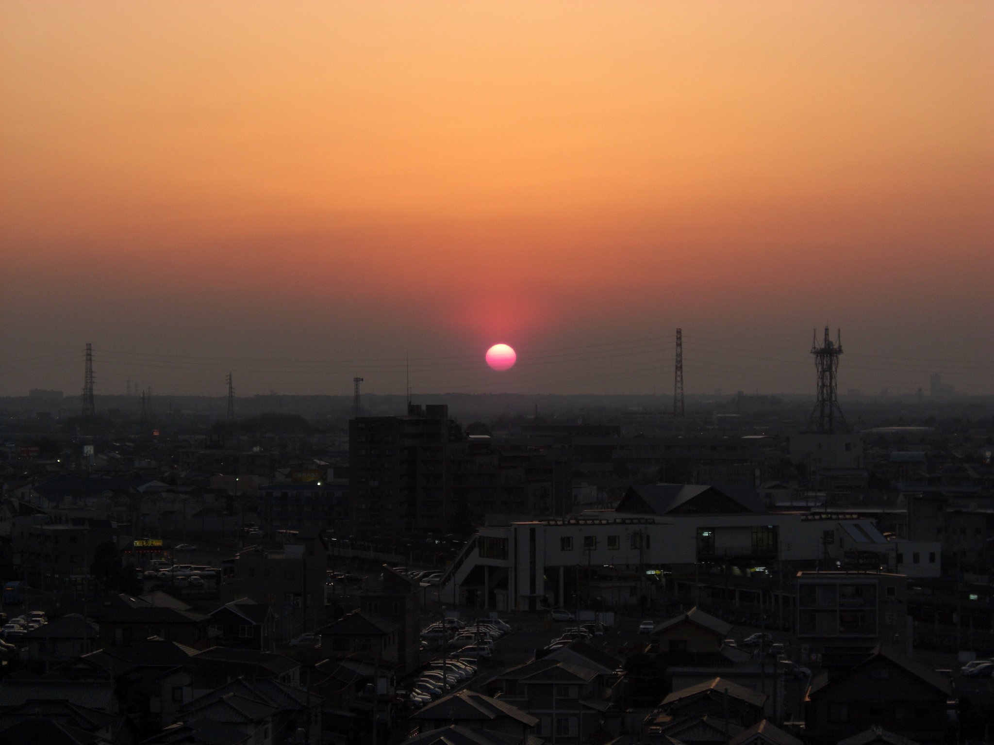 2009年100日目の夕焼け