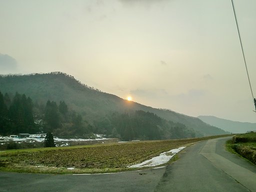 黄砂の夕焼け？