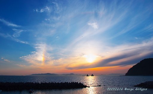 夕焼けに虹！　５・１８