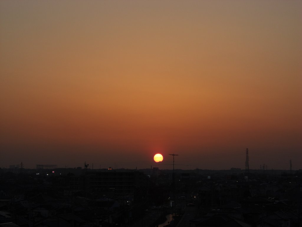 2009年74日目の夕焼け