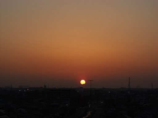 2009年74日目の夕焼け