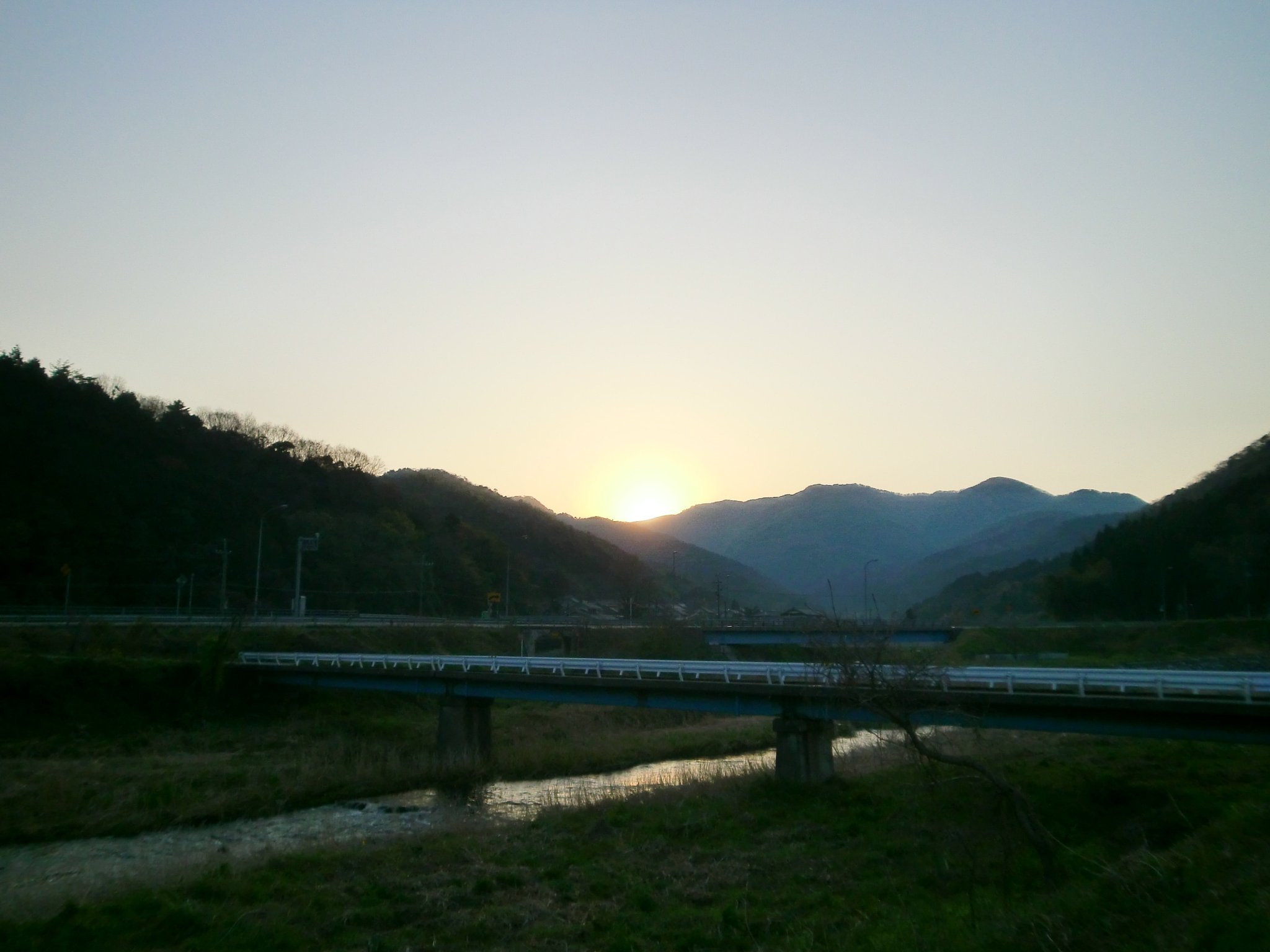 今朝の日の出(直前)！
