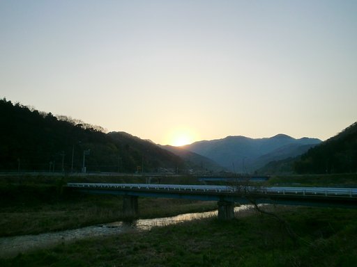 今朝の日の出(直前)！