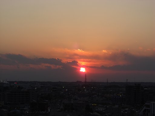 2009年85日目の夕焼け