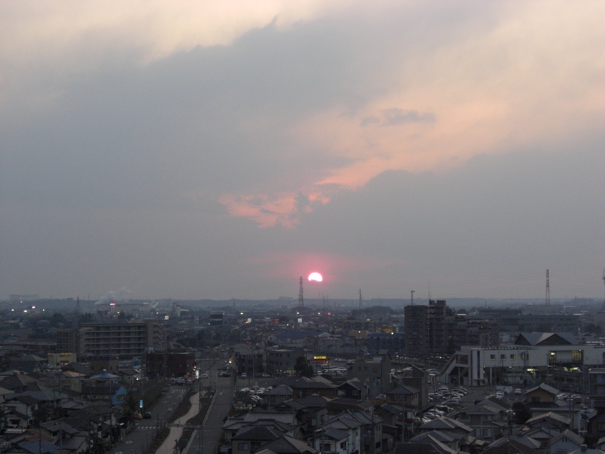 2009年86日目の夕焼け