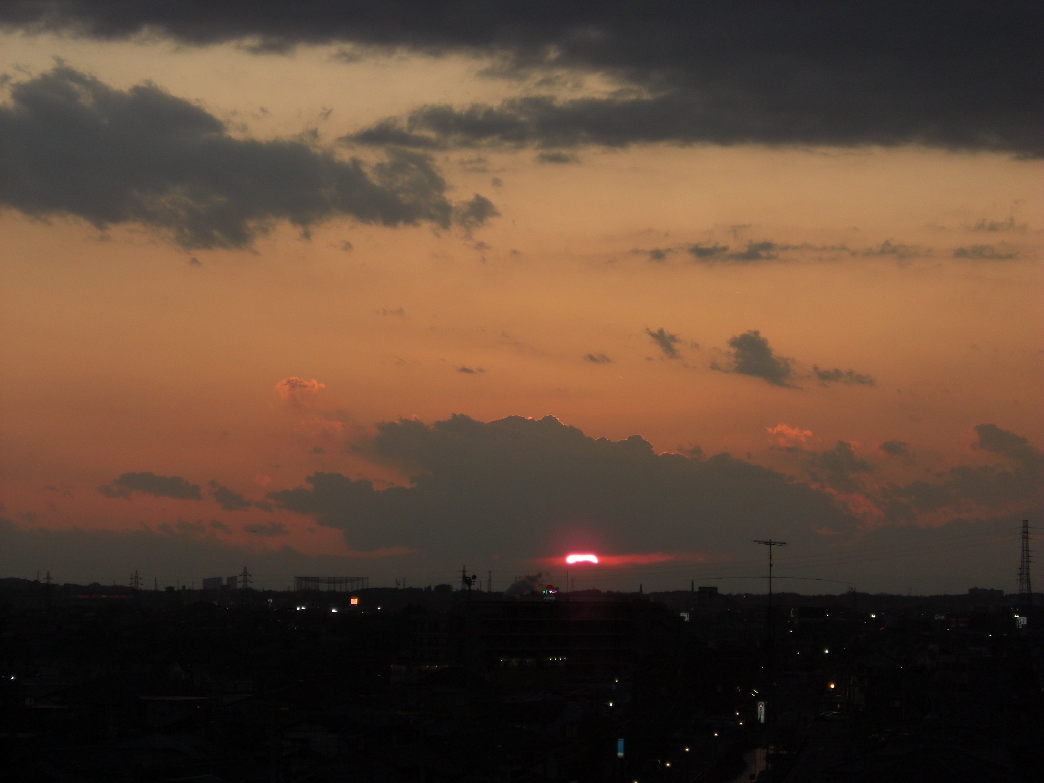 2009年69日目の夕焼け