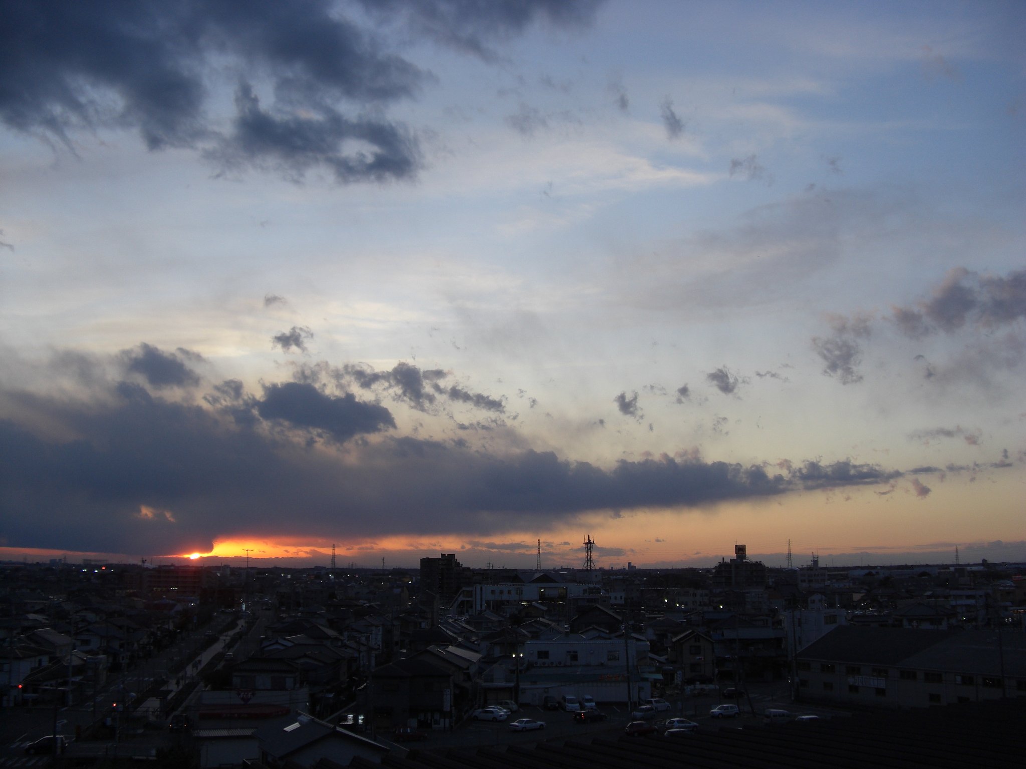 2009年70日目の夕焼け