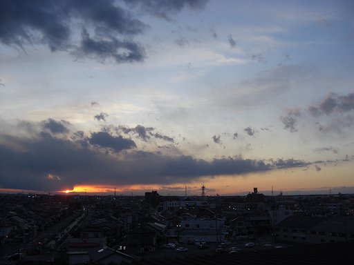2009年70日目の夕焼け