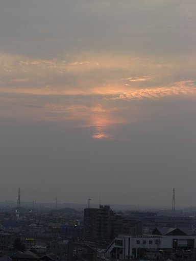 2009年102日目の夕焼け
