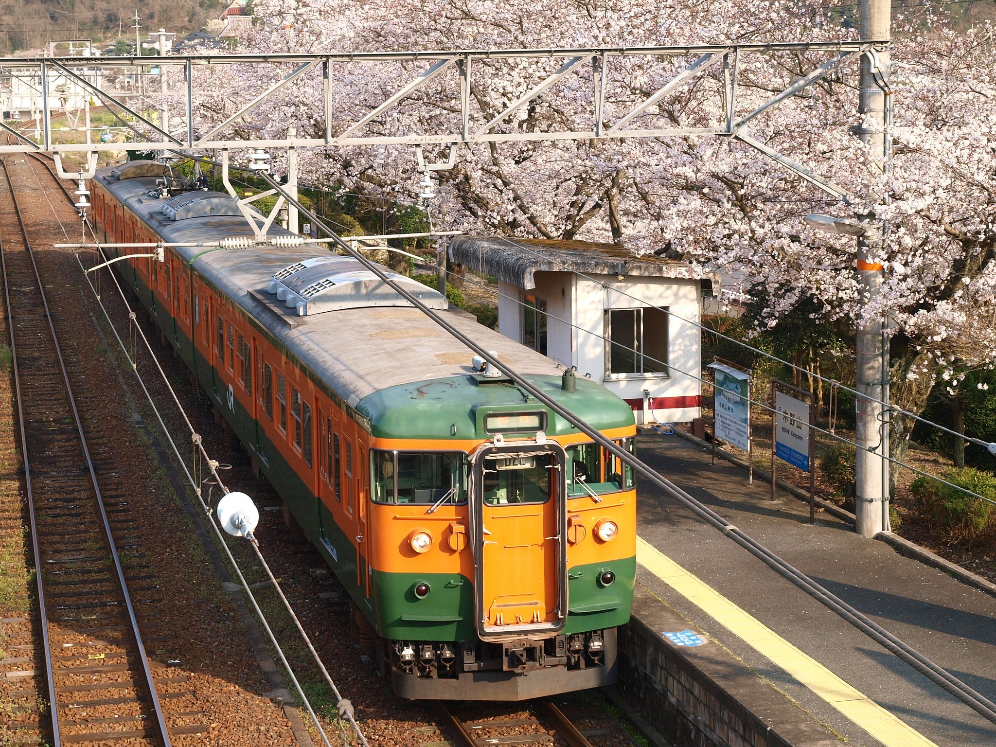 桜咲くホームにて
