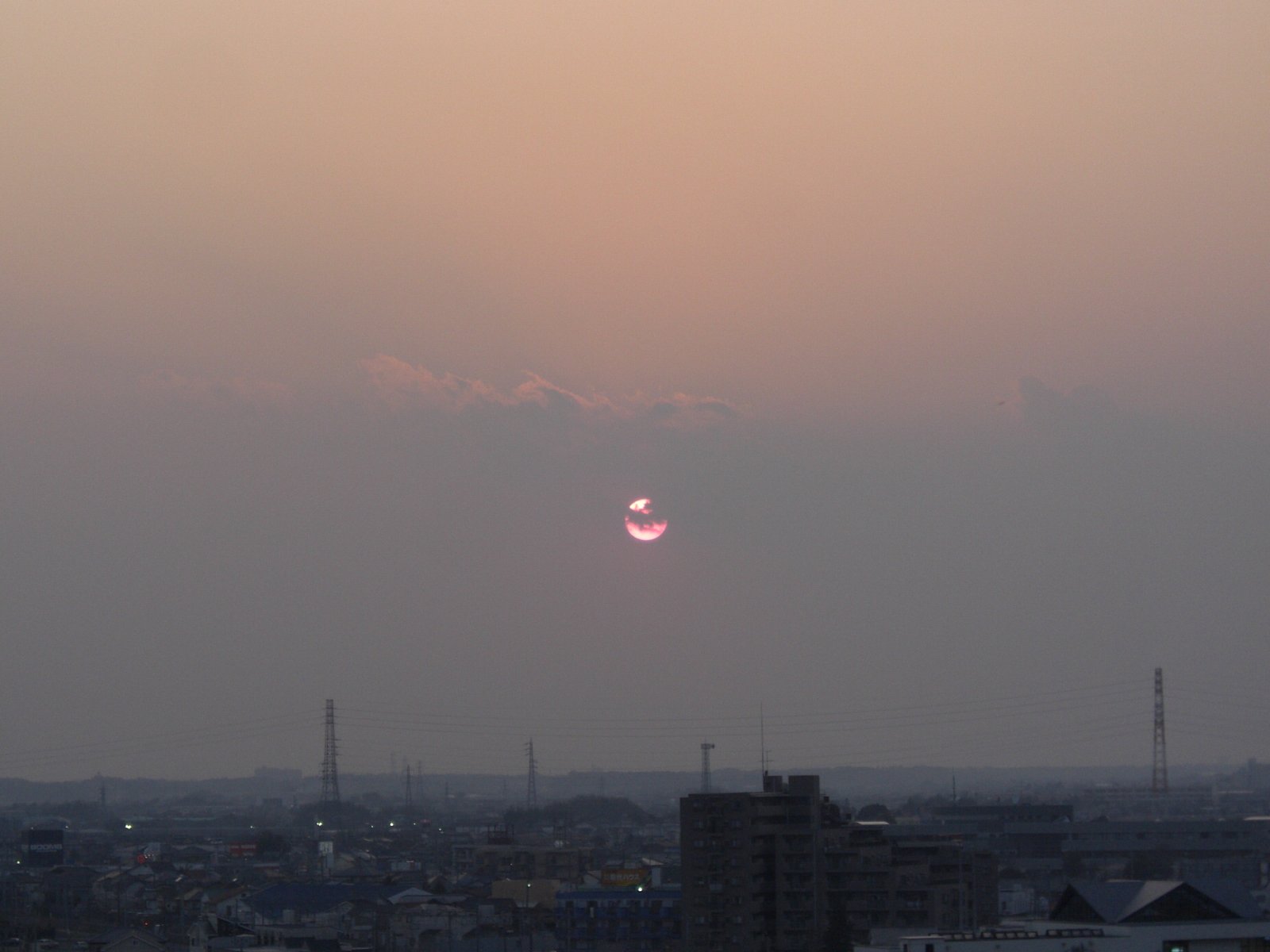 2009年97日目の夕焼け