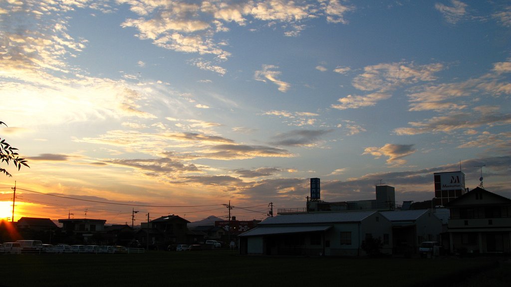 定点の夕焼け