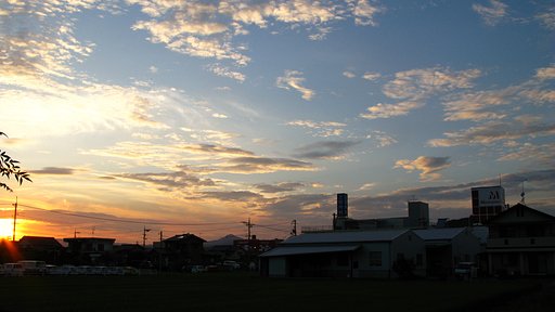 定点の夕焼け