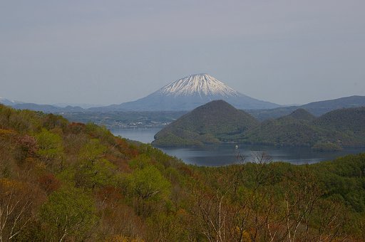 春紅葉と羊蹄山