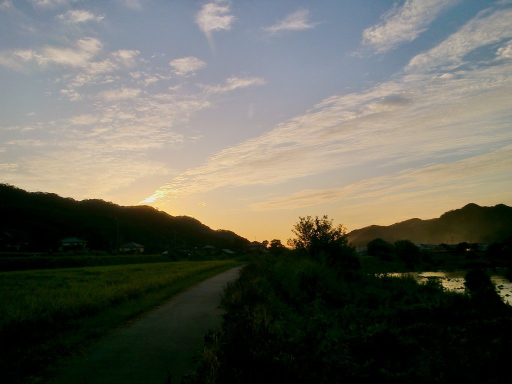 今日の夕焼け