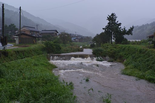 台風18号で大雨大水!