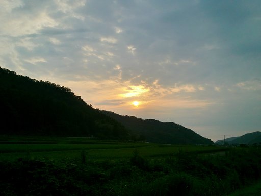 パッとしない今日の夕焼け!