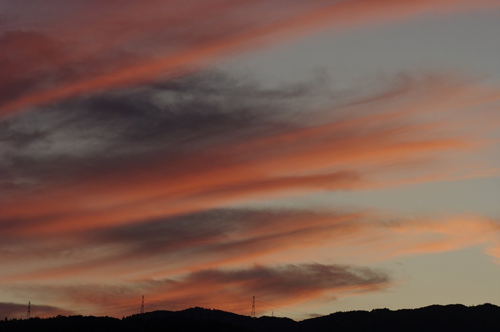 秋の夕焼け雲