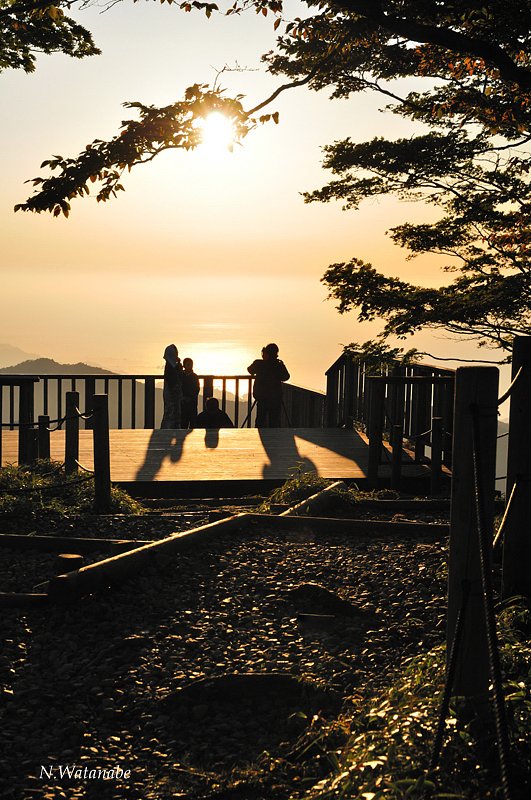 朝日が昇ってからのシルエット