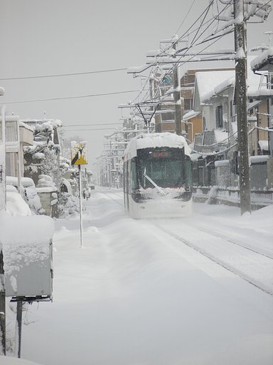 雪のライトレール