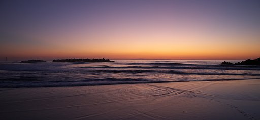 【水】夜明けの海