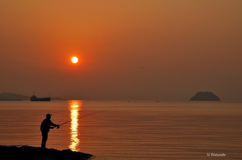 今治の夕暮れ時