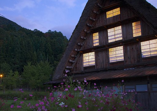 初秋の白川郷　世界遺産