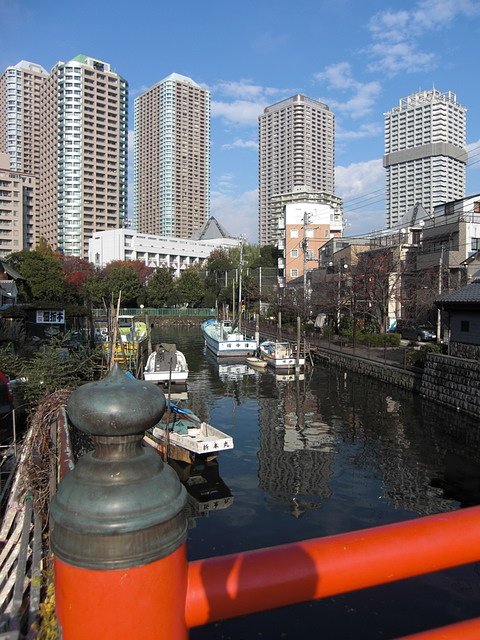 【水】佃島の風景