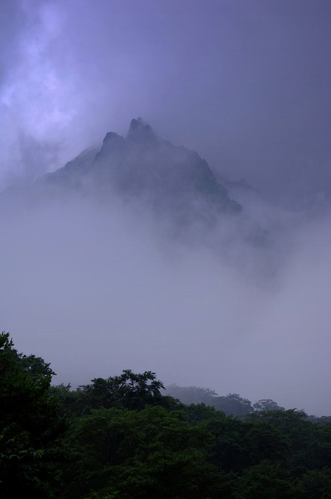 雲中の谷川岳