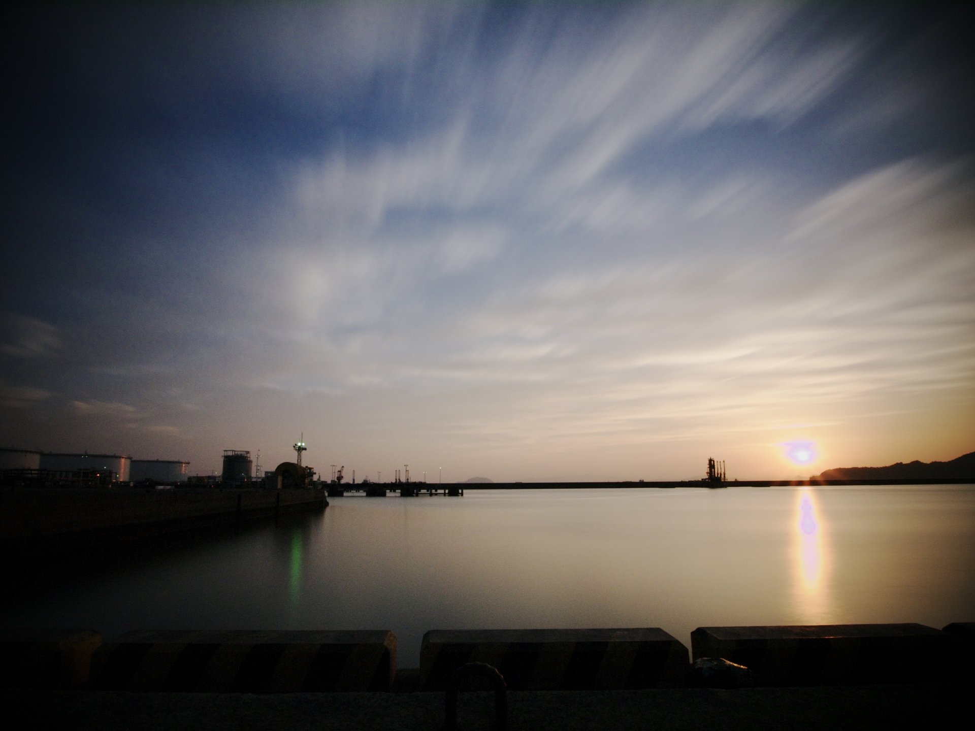 sunset blue