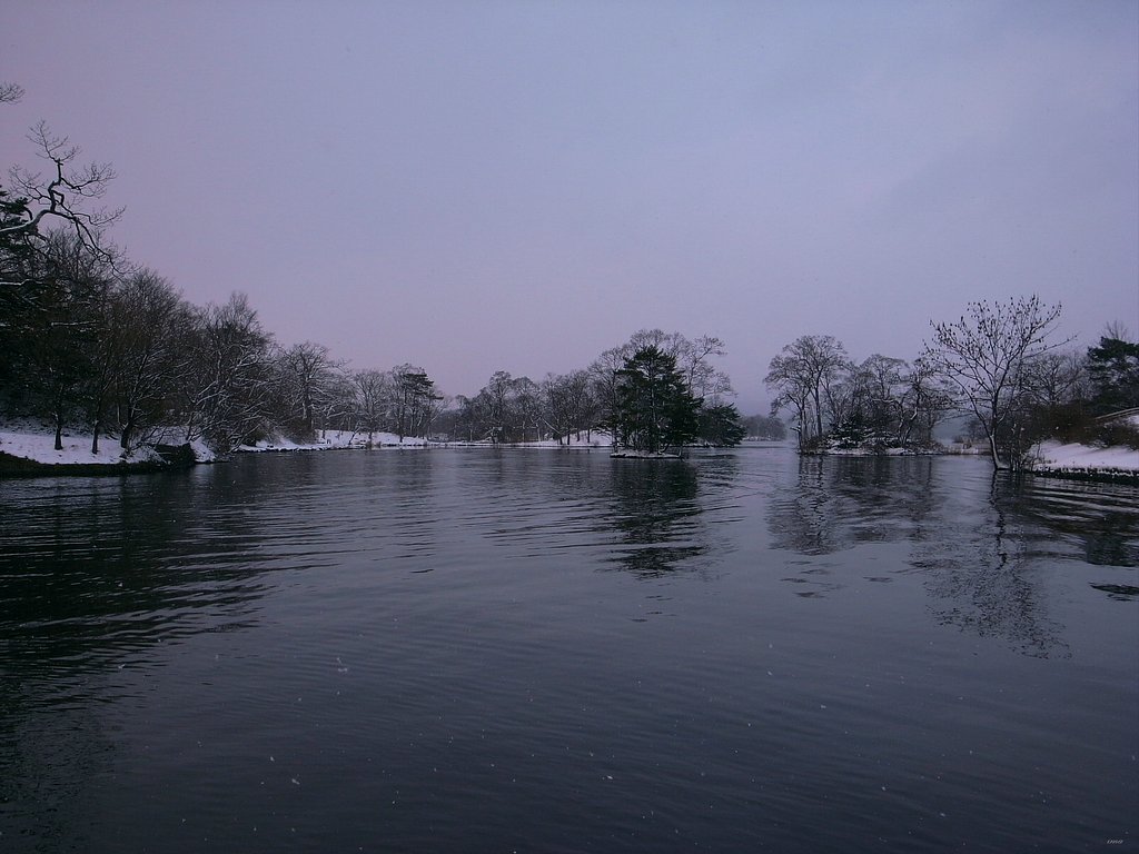 大沼公園の雪景色