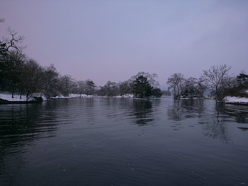 大沼公園の雪景色