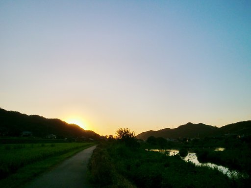今日の夕焼け!