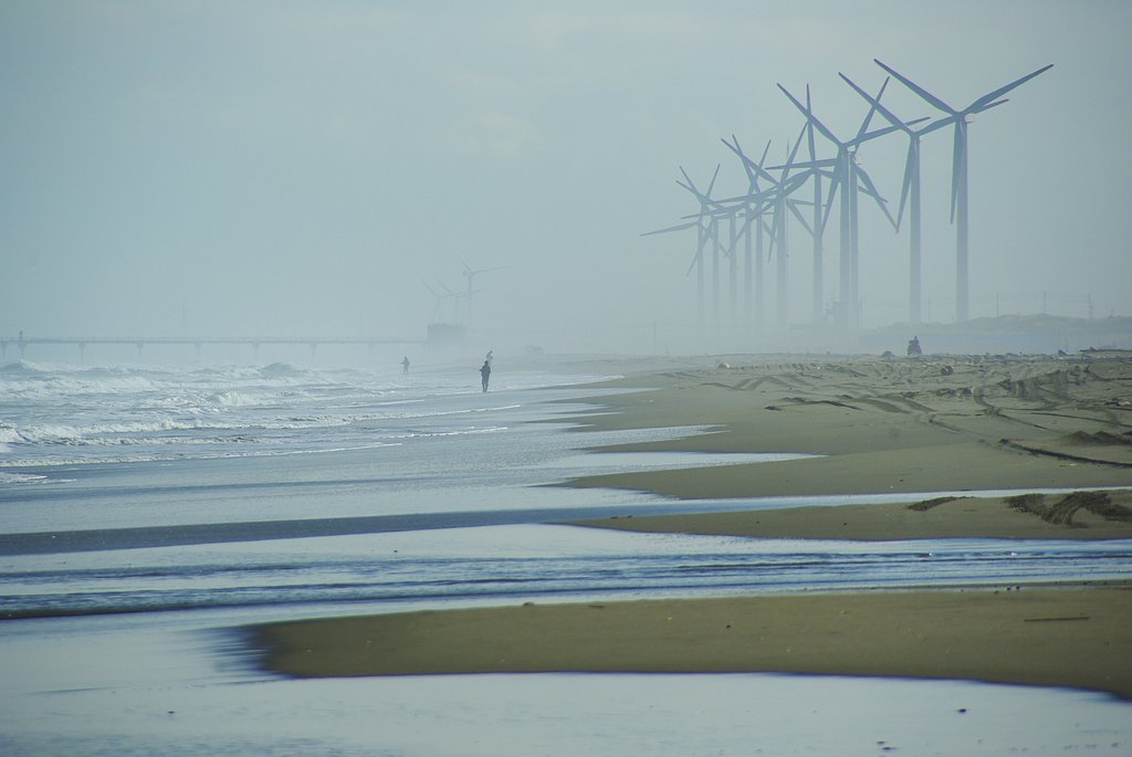 海辺にて