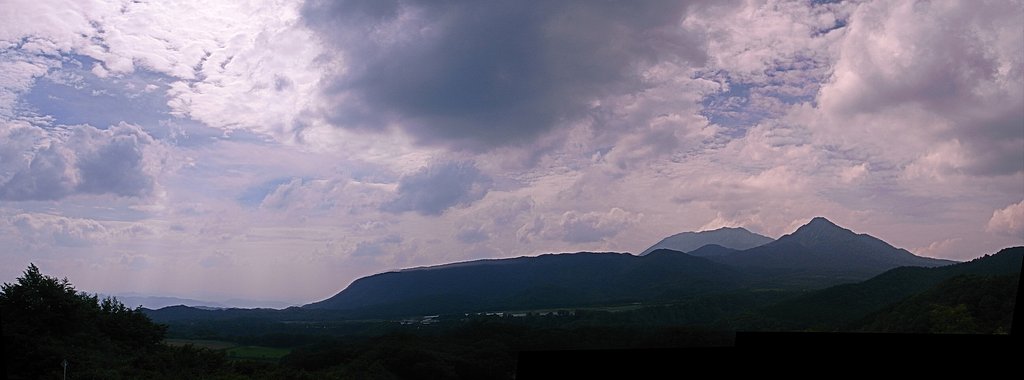 大山の遠景パノラマ
