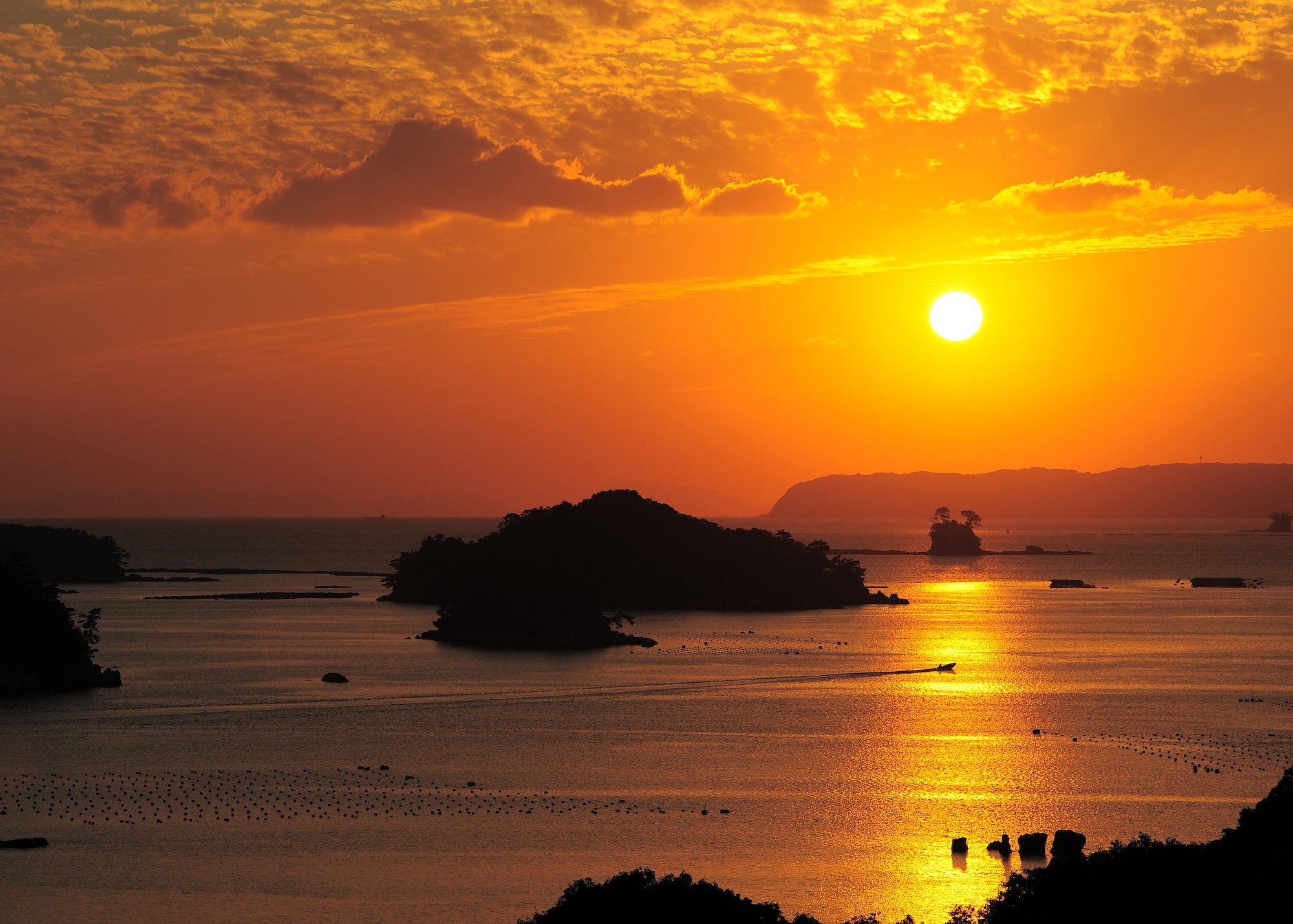 九十九島の夕日