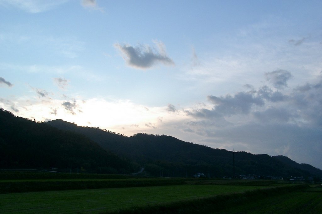 今日のささやかや夕焼け