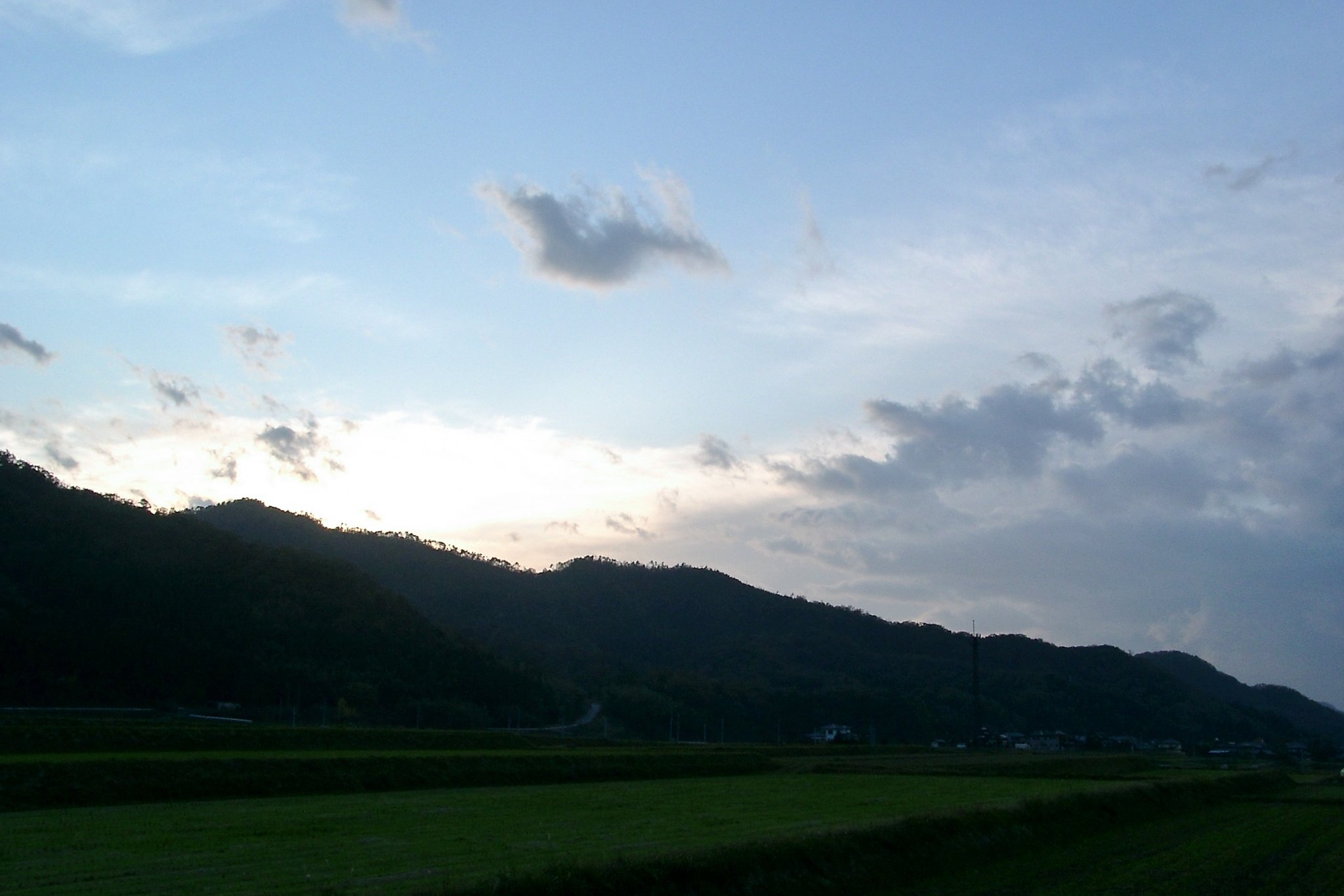今日のささやかや夕焼け
