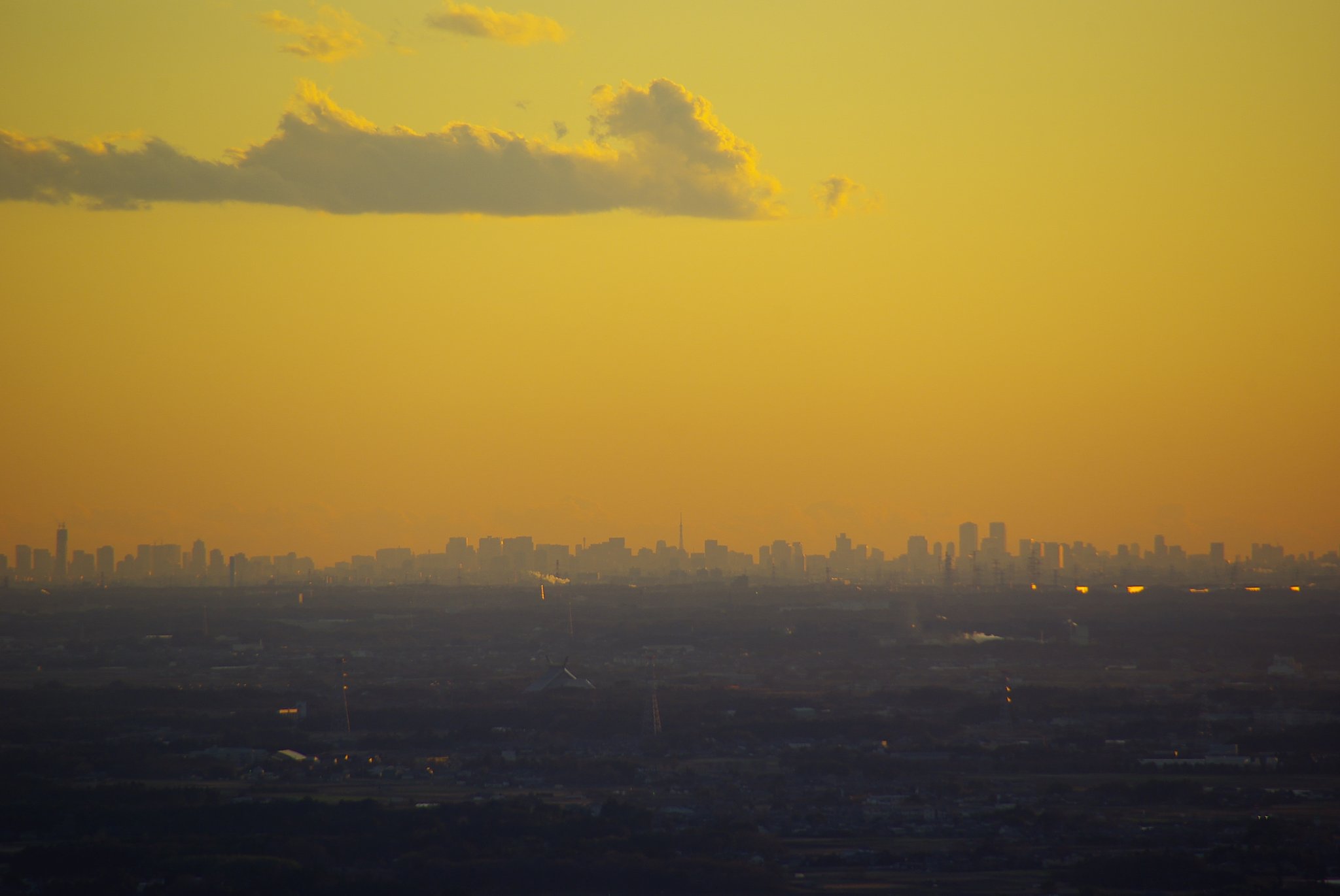東京ビル群の夕景