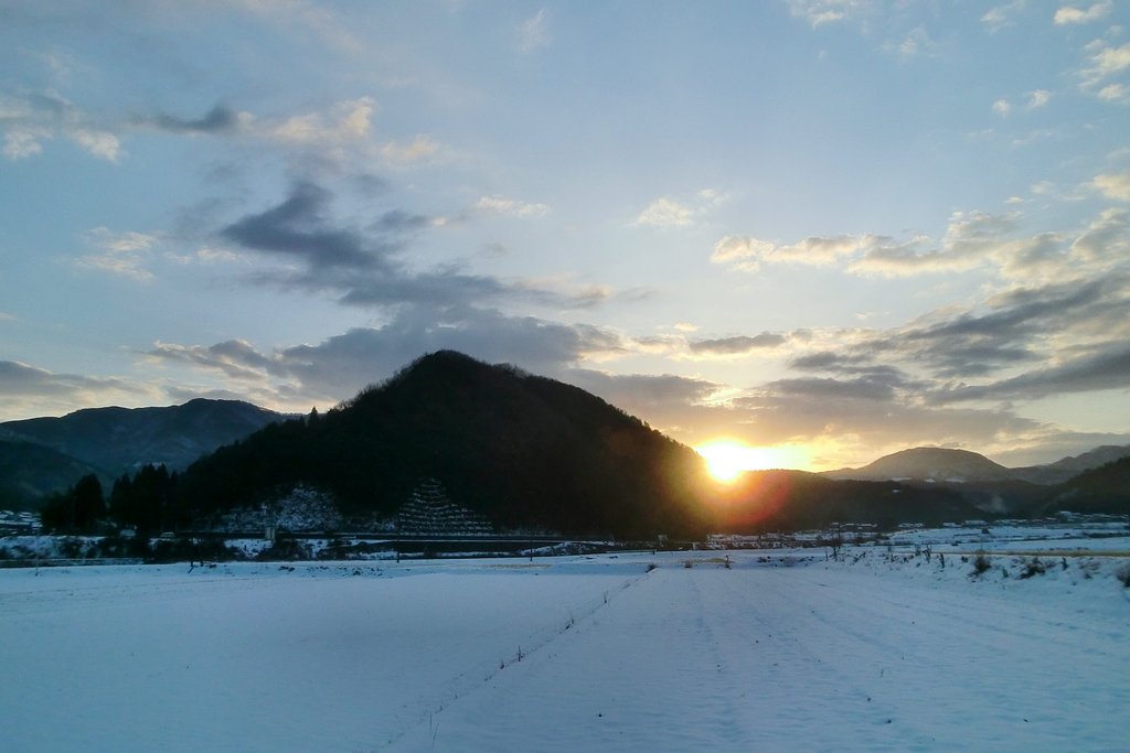 朝日の出の光芒!