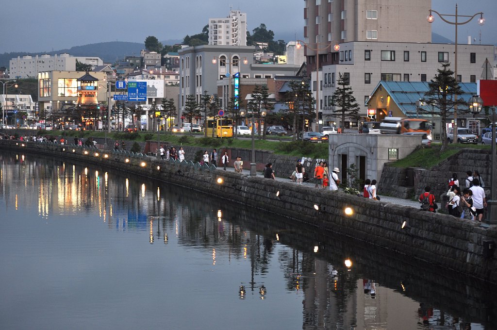 夕暮の運河