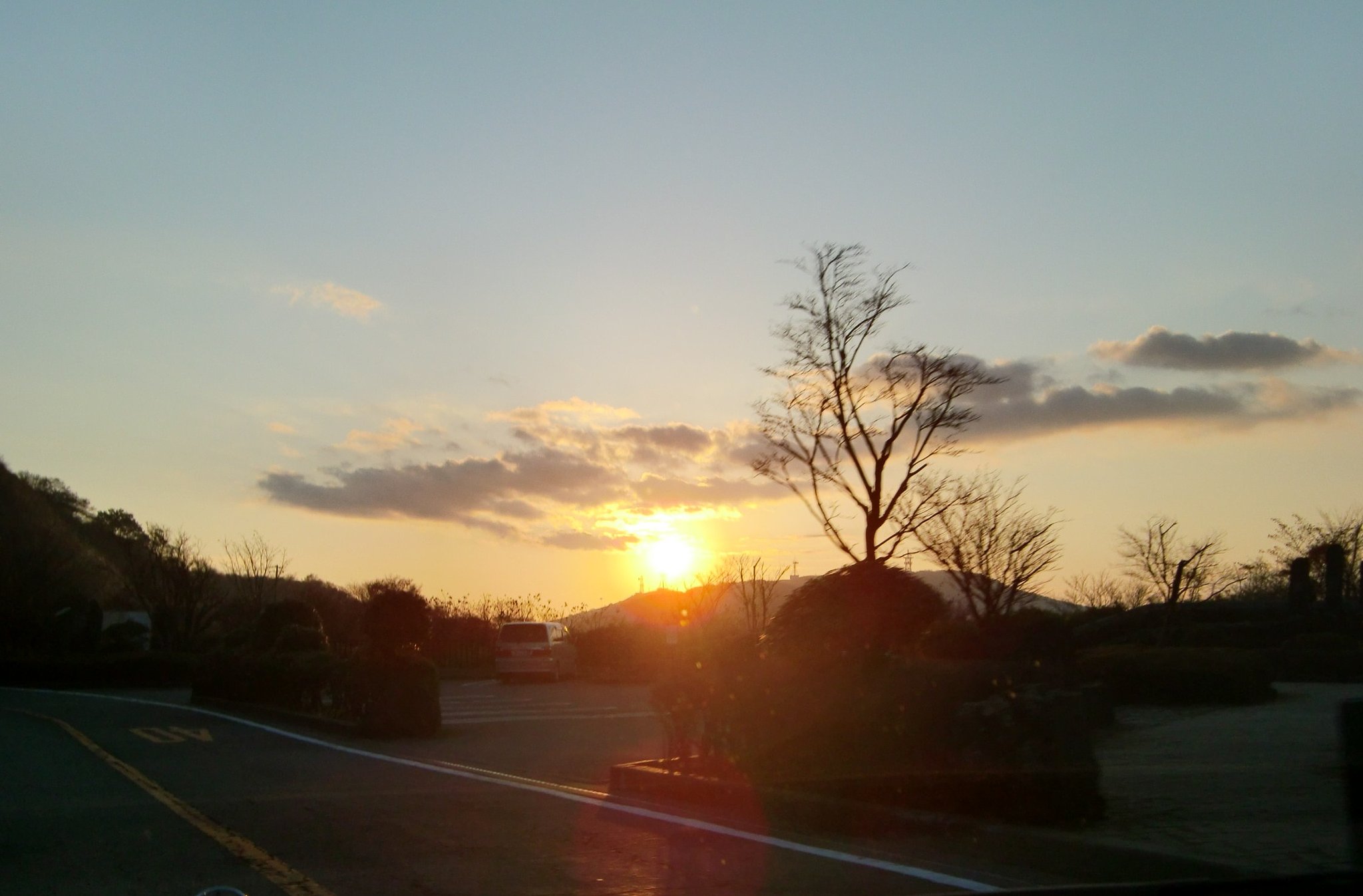 大観山からの夕日