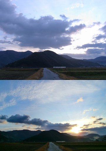 冬の朝日の出!