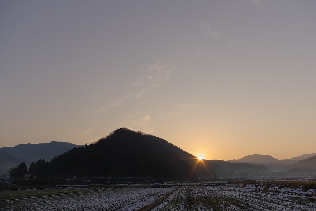 良く晴れた綺麗な光芒が!